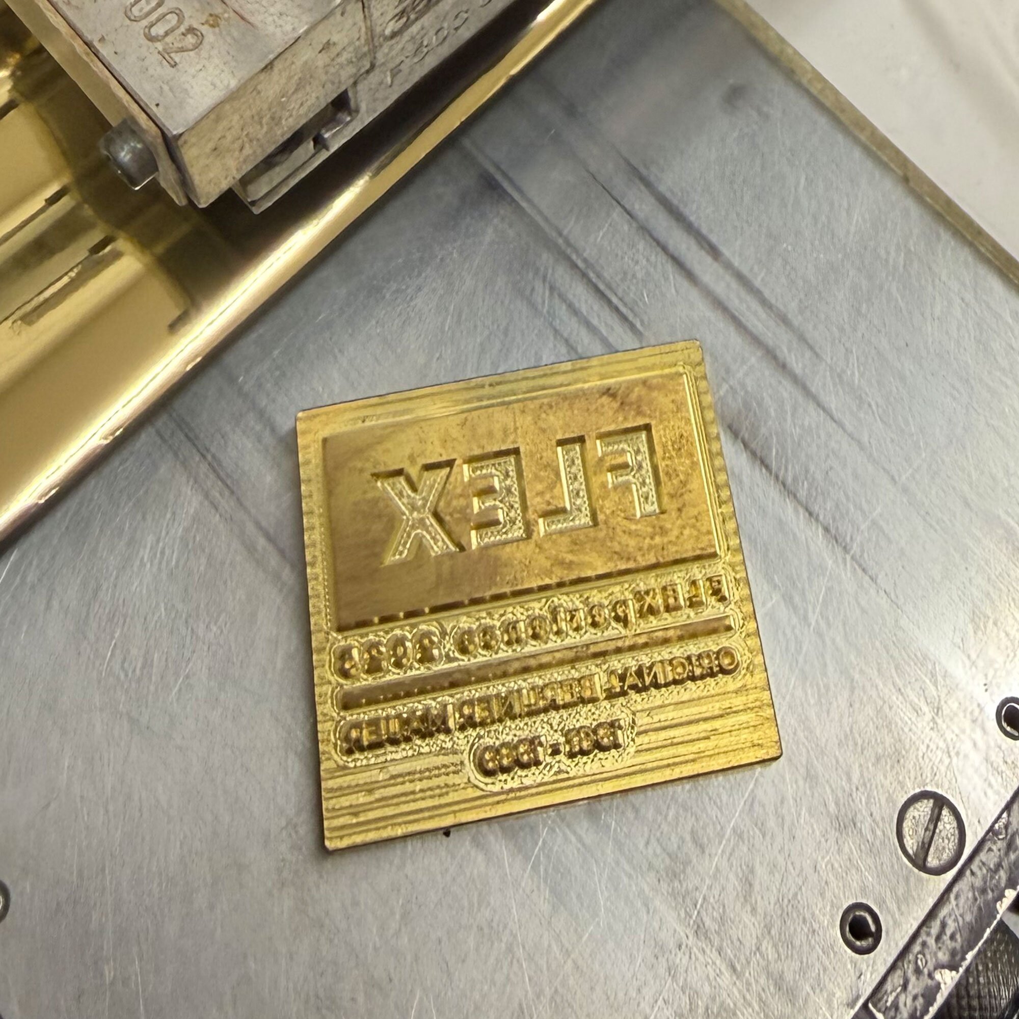 Metal die for gold foil stamping