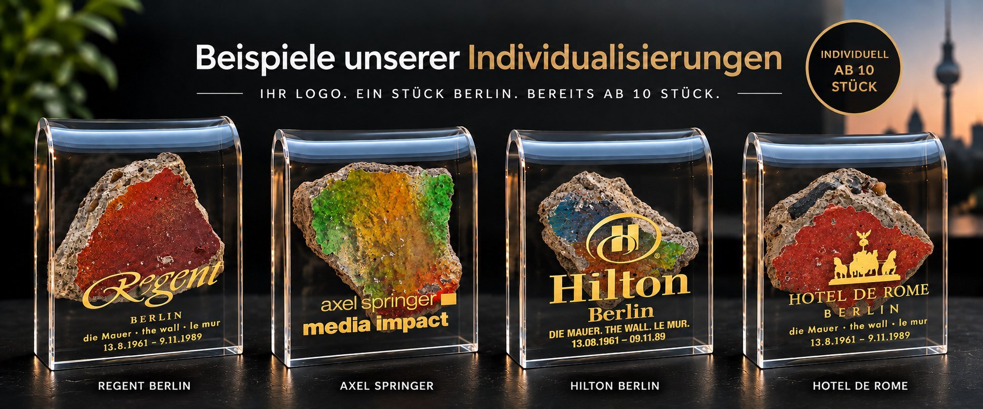 Beispielprodukte Berliner Mauer