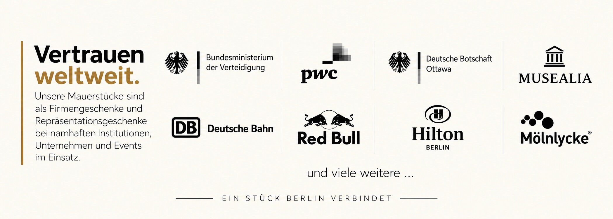 Beispielprodukte Berliner Mauer