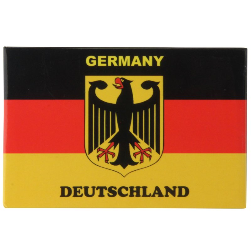 Germany Flagge mit Adler Souvenir Deluxe Holz Magnet 8,5 cm Neu 