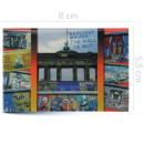 United1871 Fotomagnet | Berliner Mauer mit Graffiti & Brandenburger Tor | 8 x 5,5 cm