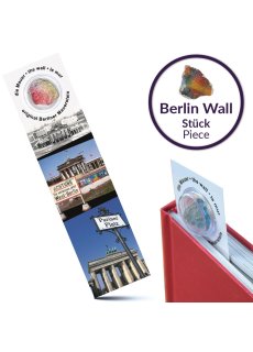 United1871 Lesezeichen mit original Berliner Mauer | Brandenburger Tor Collage
