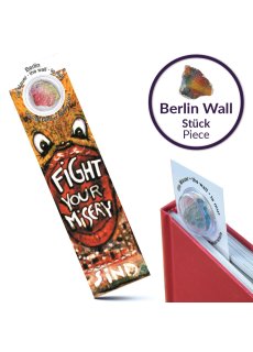 United1871 Lesezeichen mit original Berliner Mauer | FIGHT YOUR MISERY