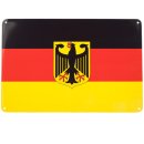 Blechschild Deutschland Flagge Adler, 20x30 cm