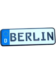 Magnet number plate BERLIN 9x3 cm
