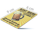 United1871 Blechmagnet Acht Biere decken den Tagesbedarf an Vitamin C | 9x6 cm