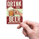 United1871 Blechmagnet Drink Good Beer With Good Friends | 9x6 cm