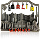 Metal magnet BERLIN Letter top