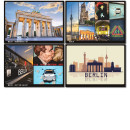 Berlin Postkarten 12-teiliges Set | verschiedene Motive | mehrfach beschichtet, designed in Berlin | Standart-Format A6