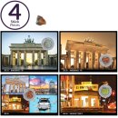 Postkarten 4er Set mit original Berliner Mauer-Stein |...