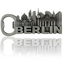 Metal Magnet BERLIN Bottle Opener Skyline