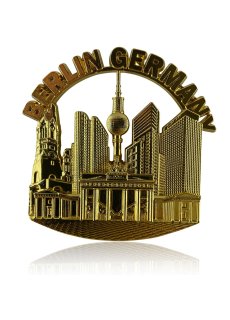 Metal Magnet BERLIN Germany, gold