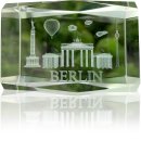 Set of 2 3D paperweights BERLIN laser engraved, 5x8 cm