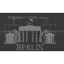 3D glass cuboids with BERLIN laser engraving | 4 x 6 cm in gift box | typical souvenir