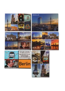 6er Set Kühlschrank-Magnete Berlin | 6 Teile | Starker Halt | Foto-Magnete je 8 x 5,5 cm | typisches Souvenir