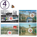 Postkarten 4er Set mit original Berliner Mauer-Stein | Handarbeit direkt aus Berliner Manufaktur | Souvenir & Geschenk