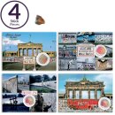 Postkarten 4er Set mit original Berliner Mauer-Stein |...