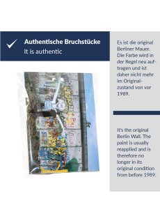 ORIGINAL Berliner Mauer-Steinauthentisches Stück mit Echtheitszertifikat 