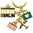 Schl&uuml;sselanh&auml;nger Berlin Souvenirs Travel Charms, Metall gold