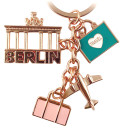 Schl&uuml;sselanh&auml;nger Berlin Souvenirs Travel Charms, Metall ros&egrave;