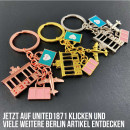 Schl&uuml;sselanh&auml;nger Berlin Souvenirs Travel Charms, Metall ros&egrave;