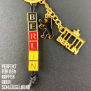 Schl&uuml;sselanh&auml;nger Berlin Souvenirs, Buchstaben aus Metall GER gold
