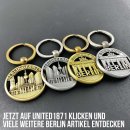 Schl&uuml;sselanh&auml;nger Berlin Souvenirs, Metall Rund Silhouette