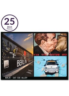 25x Postkarte Berlin Mehrbildkarte | 25 Stück | beschreibbar | mehrfach beschichtet, designed in Berlin | Standart-Format A6