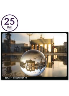 25x Postkarte Berlin Brandenburger Tor | 25 Stück | beschreibbar | mehrfach beschichtet, designed in Berlin | Standart-Format A6
