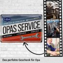 LANOLU Blechschild Opas Service 20x30cm