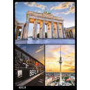 25x Postkarte Berlin Mehrbildkarte | 25 Stück | beschreibbar | mehrfach beschichtet, designed in Berlin | Standart-Format A6