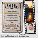 LANOLU Blechschild Camping Regeln 20x30cm