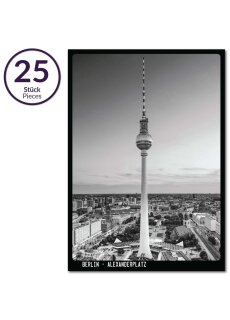 25x postcard Berlin television tower
