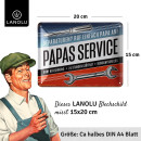 LANOLU Blechschild Papas Service 15x20cm