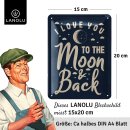 LANOLU Blechschild I Love You to The Moon 15x20cm