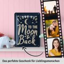 LANOLU Blechschild I Love You to The Moon And Back 15x20cm