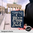 LANOLU Blechschild I Love You to The Moon And Back 15x20cm