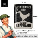LANOLU Blechschild ZAPFHAHN lustiges Spr&uuml;che BIER Schild Metallschild 15x20cm