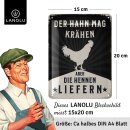 LANOLU Blechschild H&Uuml;HNERSTALL Schild H&uuml;hner Geschenk Farmhouse Deko Metall 15x20cm