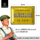 LANOLU Blechschild VERGISS NICHT GL&Uuml;CKLICH ZU SEIN vintage Metallschild 15x20cm