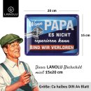LANOLU Blechschild retro WENN PAPA ES NICHT REPARIEREN KANN Werkstatt Schild 15x20cm