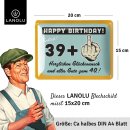 LANOLU Blechschild 40 Geburtstag SCHILD 40 JAHRE 39+1 Lustige Geschenke Mann 15x20cm