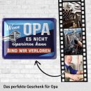 LANOLU Blechschild Spr&uuml;che OPA Repariert das Werkstatt Schild lustig 15x20cm
