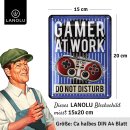 LANOLU Blechschild Gaming Schild Gamer 15x20cm