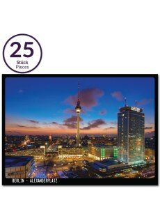 25x Postkarte Berlin Alexanderplatz | 25 Stück | beschreibbar | mehrfach beschichtet, designed in Berlin | Standart-Format A6