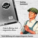 LANOLU Blechschild GETR&Auml;NKER&Uuml;CKGABE Schild Toilettenschild lustig aus Metall 15x20cm