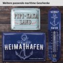 LANOLU Blechschild retro MOIN maritime Anker Deko f&uuml;r Eingang, Garten, K&uuml;che 15x20cm