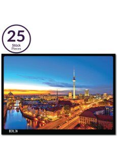 25x Postkarte Berlin Spree und Fernsehturm | 25 Stück | beschreibbar | mehrfach beschichtet, designed in Berlin | Standart-Format A6