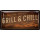 LANOLU Blechschild GRILL &amp; CHILL BBQ 17x34 cm
