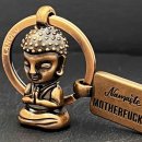 LANOLU Schl&uuml;sselanh&auml;nger Buddha Chillma - Vintage Kupfer